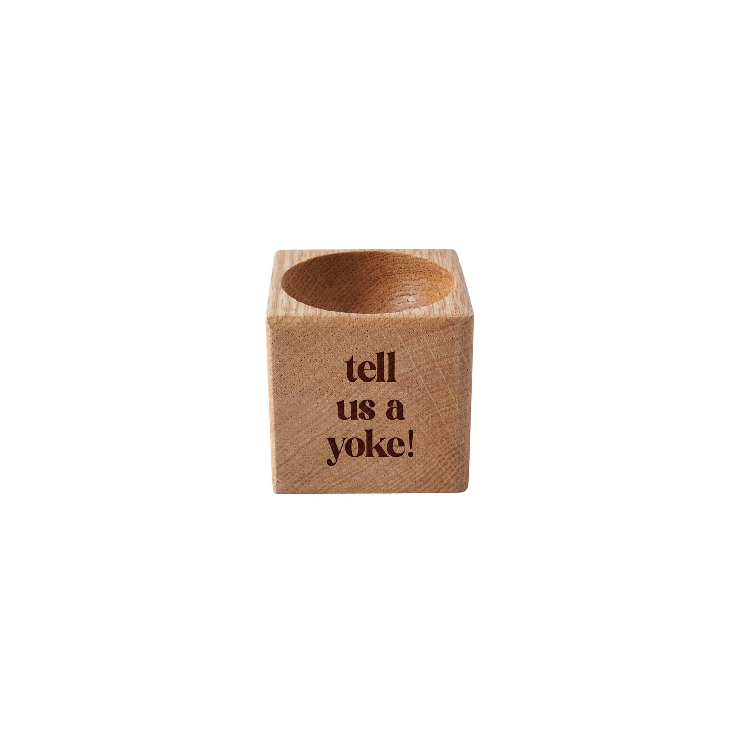 Loft 'Tell Us A Yoke' Oak Egg Cup In Gift Box