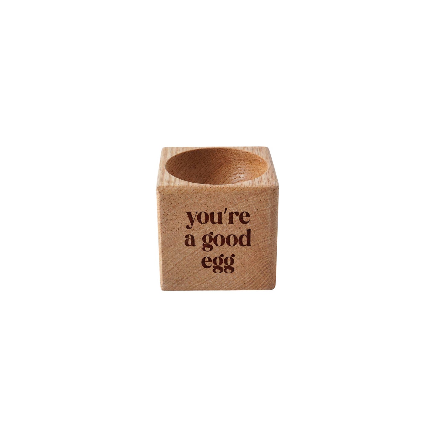 Loft 'You're A Good Egg' Oak Egg Cup In Gift Box