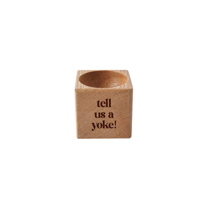 Loft 'Tell Us A Yoke' Oak Egg Cup In Gift Box