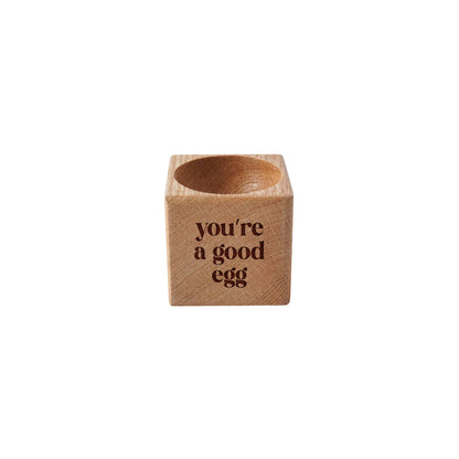 Loft 'You're A Good Egg' Oak Egg Cup In Gift Box