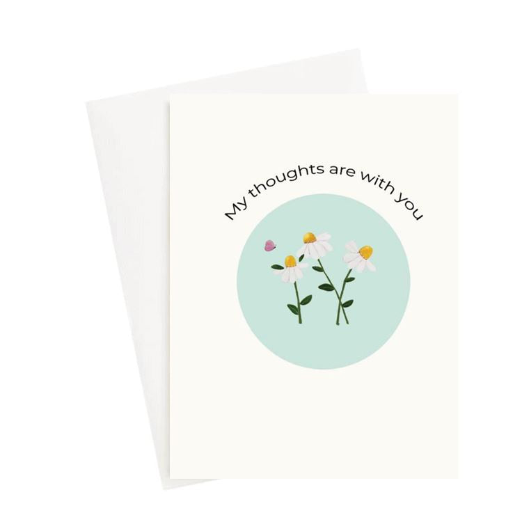 My Thoughts are with you Lelly lou designs greeting card