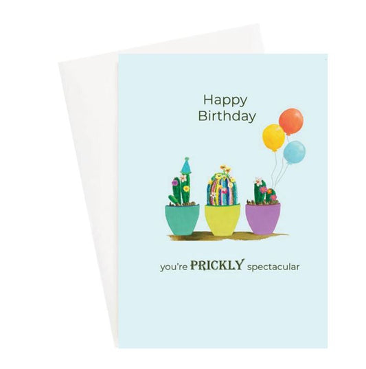 happy birthday you're a prickly spectacular. greeting cards Lelly lou designs