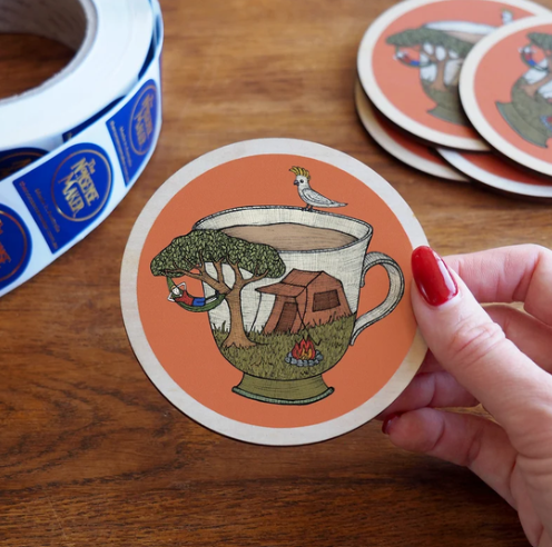 Camping Coaster - Drink Coaster