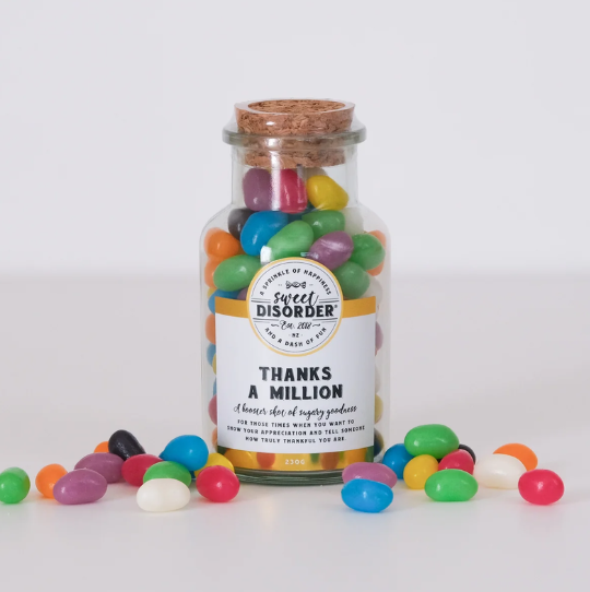 sweet disorder thanks a million jelly beans lollies jars