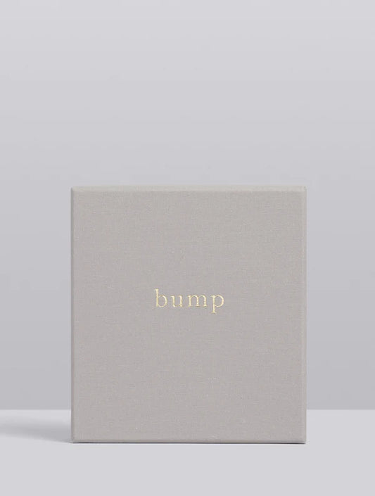 Gray box with 'bump' written on it 