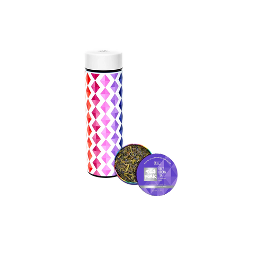 Thermal Tea Bottle 450mL with Infuser + Deep Dream Tea Loose Leaf Travel Tin -  Tea Tonic 